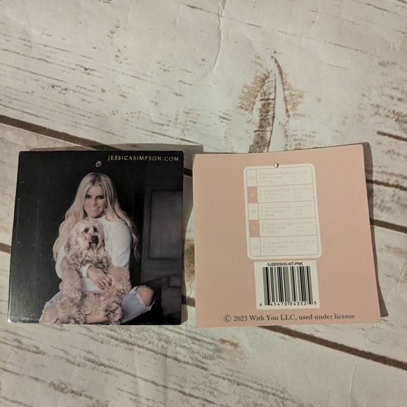 New Jessica Simpson Pink Sherba Fleece Dog Hoodie with Teddy Bear Ears - Picture 10 of 11